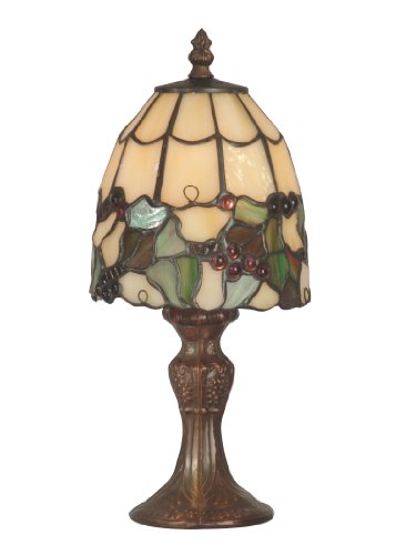 Dale Tiffany TA70709 Tiffany Grape Accent Lamp, Antique Brass and Art Glass Shade Dale Tiffany TA70709 Tiffany Grape Accent Lamp, Antique Brass and Art Glass Shade