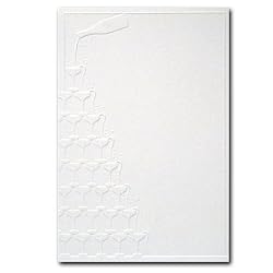Embossed Champagne Pyramid - Set of 10 Correspondence Style Invitations