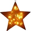 Barcana 28-Inch Illuminated Fiberglass Gold Star Light