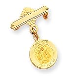  : 14k Saint Anne Medal Pin