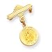 14k Saint Anne Medal Pin