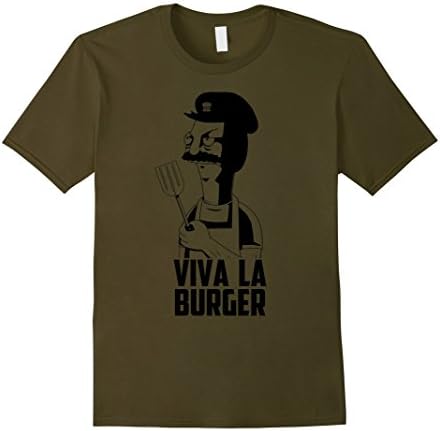 Men's Viva La Burger T-Shirt Large Olive