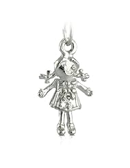 Silver Pendant Doll 21.6x12.9mm