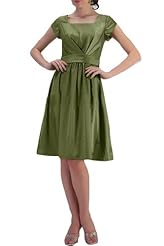 Short Cap Sleeves Taffeta Homecoming Dress/Party Dress 