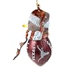 Texas Longhorns NCAA Striped Acrylic Football Snowman Ornament (2.75)"