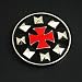 Design for Hip Hop Fashion Red Round Cross Belt Buckle for Men K1012