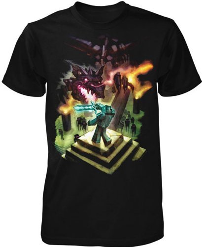 Minecraft Enderdragon Youth Tee Black Youth X-Small