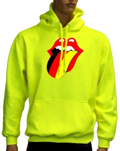 NEON Deutschland Z-Logo Sweatshirt mit Kapuze HOODIE floureszierend, neongelb Gr.XL