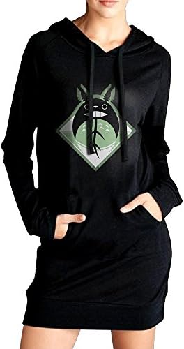 Rolinock Japanese Popular Anime Characters My Neighbor Totoro Women's Long Hooded Sweatshirt With Pocket