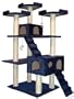 GoPetClub Cat Tree Condo Scratcher Post Pet Bed Furniture F2040-Blue