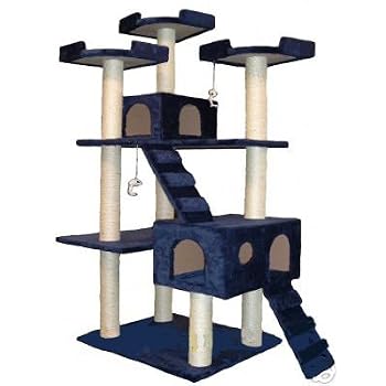 Set A Shopping Price Drop Alert For GoPetClub Cat Tree Condo Scratcher Post Pet Bed Furniture F2040-Blue