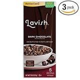 Lavish Old Fashioned Instant Oatmeal - Dark Chocolate - 5 Pouches Per 7.75-oz. Box (Pack of 3 Boxes)
