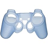 BLUE GLOW in DARK Playstation 3 PS3 Wireless Game Controller Anti-Slip Silicone Case Skin Protector Cover (Many Colors Available)