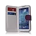 ArmyBee inc(TM) Samsung Galaxy S4 i9500 Bling Purple Crystal Love Crown Premium PU Leather Flip Wallet Case Cover Design for Girls With Card Holder / Accessory Slots (Fits: Samsung Galaxy S4 / i9500, Package includes: 1 X ArmyBee(TM) Screen Protector)