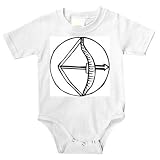 Onesie with black and white, sports, archery, symbol, arrow, game, Sweden, sign, Europe, emblem, bow