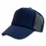 NAVY BLUE MESH TRUCKER STYLE CAP HAT CAPS HATS ADJUSTABLE
