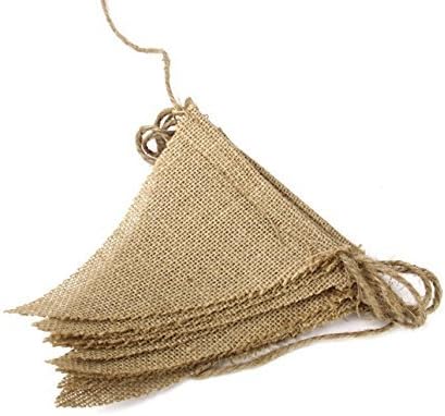 Vintage Rustic Wedding Plain Natural Hessian Burlap Banner Rectangle Party Western Decor Craft