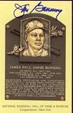 Jim Bunning Autograph/Signed Baseball HOF Plaque