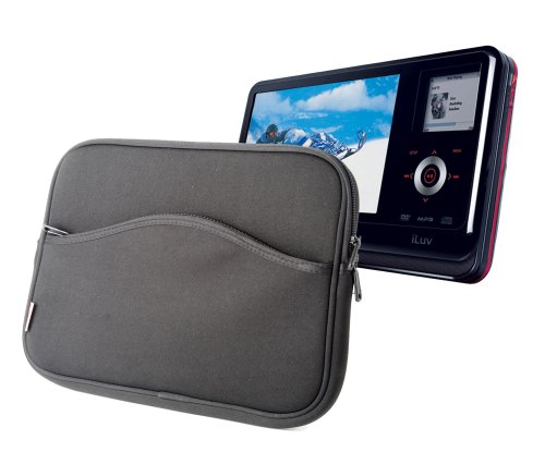 Black Memory Foam 10.2 Inch Carry-Sleeve For iLuv I1155 Portable DVD Players, By DURAGADGET