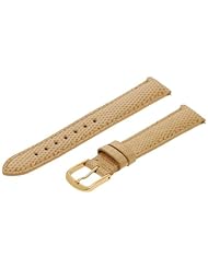 Hadley-Roma Womens LS2002RD-150 15-mm Beige Genuine Java Lizard Leather WatchStrap