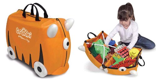 Melissa & Doug Trunki Sunny Rolling Kids Luggage (Orange)