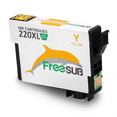 FreeSUB 2 Set+2 Black Replacement For Epson 220 Ink Cartridges High Yield Compatible With Epson