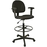 Ergonomic Multi Function Drafting Office Stool with Adjustable Arms (Adjustable - 26'' -... by Everlast Furniture
