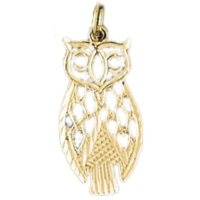 Cheap Girls Jewelry Dazzlers Solid 14k Gold Owl Charm Pendant Available in three colors from jewelsberry (weights: 1.5 grams only) For Sale