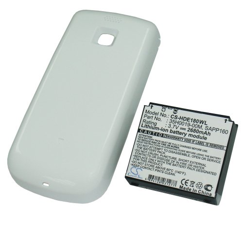 Fosmon® High Capacity 2680mAh Premium Extended Battery with Back Door for HTC T-Mobile G2 / myTouch 3G / HTC Magic ( White )