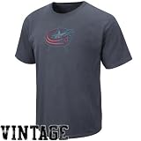 Majestic Columbus Blue Jackets Navy Blue Cooperstown Big Time Play Vintage T-shirt