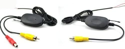 BrainyTrade DC 12V 2.4G Wireless AV Transmitter Receiver Cable for Car Rearview Backup Camera Monitor