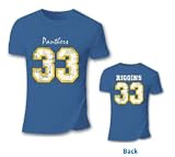 Friday Night Lights Football Panthers 33 Riggins Indigo Blue Adult T-Shirt Tee
