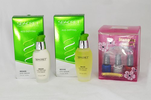 Seacret Eye Set Regain Eye Cream + Revive Eye Serum + Konad Set Stone Gift