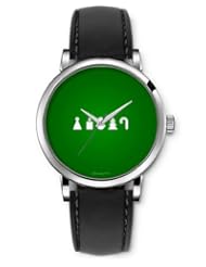 SPRAWL Aanalog Fashion Series Silver Ladies Watches of Genuine Black Leather Strap,Unique Wrist Watch for Women Girls Designed with different symbols
