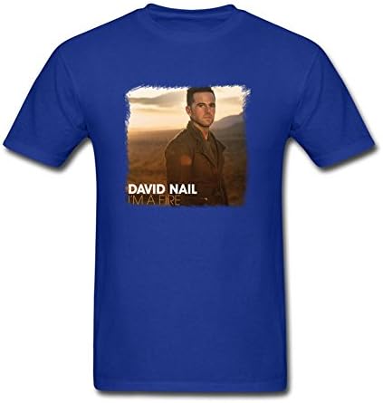 TIMILLER Men's David Nail I'm A Fire T-shirt Size XXXL Royal Blue