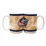 NHL Columbus Blue Jackets 15-Ounce White Nostalgic Mug (2 Pack)