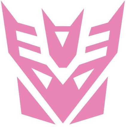 Transformers Decepticon Vinyl Decal Sticker , Hot Pink