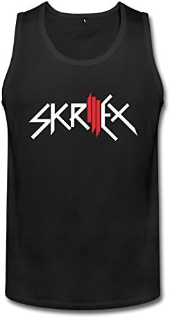 Men's American Electronic Music DJ Skrillex Logo Tank Tops XL Black