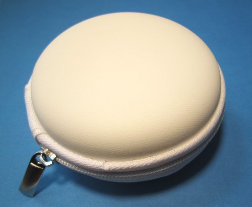 White Carrying Leather Case for Fitbit Zip, One, Flex, Force, Charge, Charge HR, Surge Band Wireless Activity Bracelet Sport Wristband Bag Holder Pouch Hold Box Pocket Size Hard Hold Protection Protect Save