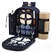 Picnic at Ascot Classic Backpack for 2 with Blanket, Navy