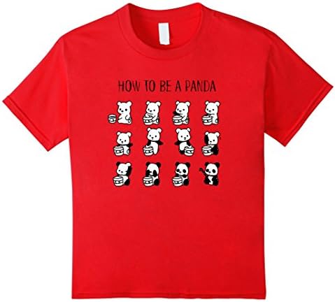 Kids Pandamonium t shirt - Funny Panda shirt 10 Red