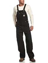 Carhartt Men's Duck Bib Overall Unlined R01,Black,30 x 32
