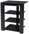NorStone Pi� Meuble Hifi 4 tablettes Finition Noir Laqu�