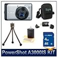 Canon PowerShot A3100IS 12.1 MP Digital Camera with 4x Optical Image Stabilized Zoom and 2.7 Inch LCD (Blue)
