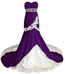 Mermaid Taffeta Lace Wedding Dress  with a Court Train 