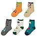 KF Baby Toddler Boy Soft Cotton Socks Value Pack, 5 pairs, Babies to Toddlers
