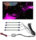 4pc. Pink LED Interior Underdash Lighting Kit