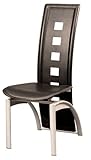 Walker Edison Tuxedo Dining Side Chairs in Black (Set of 4)