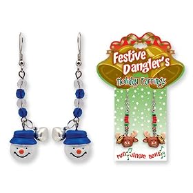 Festive Dangles Holiday Character Earrings