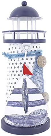 7.4" High Nautical Lighthouse Tea Light Candle Holder